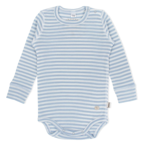 Lillelam_Ullbody striper_lysblå Ullbody striper - Lillelam Ullbody striper lysblå