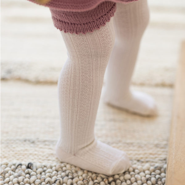 Strømpebukse m mønster hvit Ullstrømpebukse m/mønster - Strompebukse m monster hvit