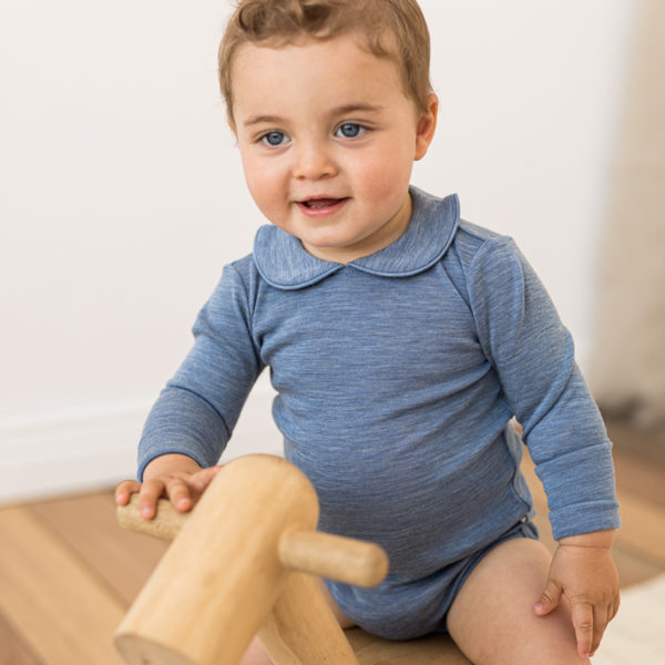 Ullbody krage - Ullbody krage mellombla gutt