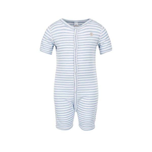 Ullpysj striper_lyseblå Ullpysj striper kort - Ullpysj striper lyseblå