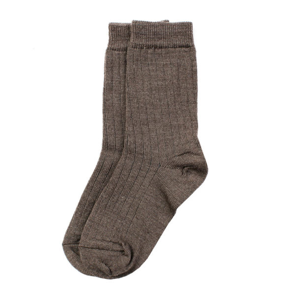 Tynne ullsokker fra Lillelam i fargen brun