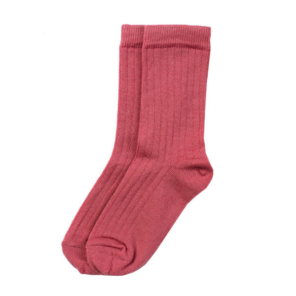 Tynne ullsokker fra Lillelam i fargen cerise