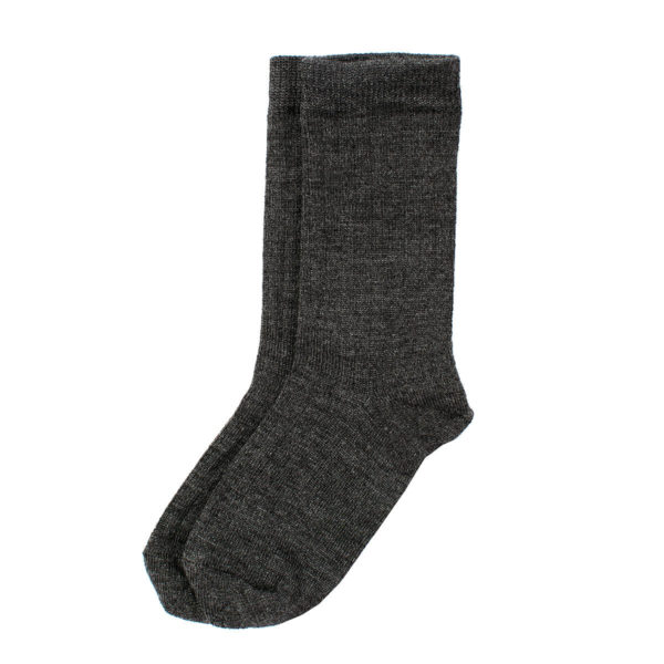 Tynne ullsokker fra Lillelam i fargen mørkegrå