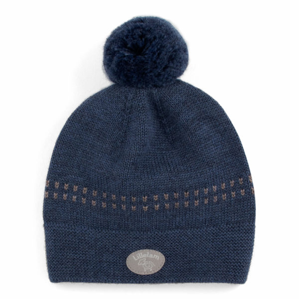Lillelam_Lue enkel basic_blå Lue classic u/knyting - Lillelam Lue enkel basic blå
