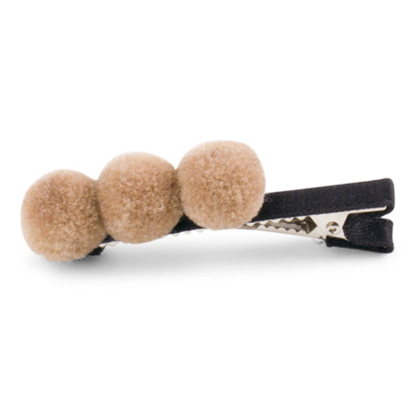 Hårspenne 3 pompom - Lillelam Spenne 3 pompom beige
