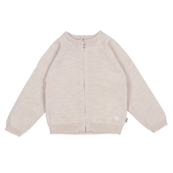 jakke_0005_zip-front-light-beige Tynn ulljakke med glidelås til barn