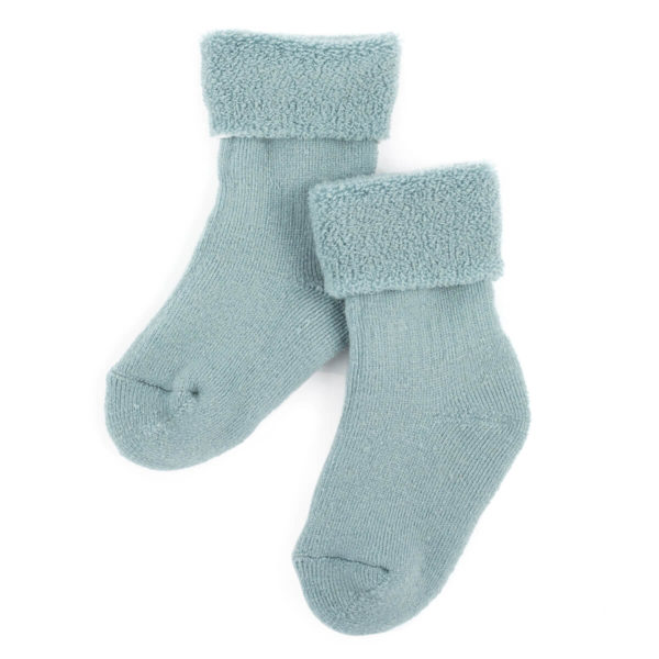 Tykke sokker i ullfrottè fra Lillelam i fargen sjøgrønn