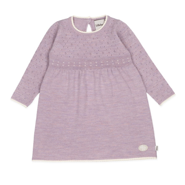 dress_0003_front-krokus Tynn ullkjole med lange ermer til barn