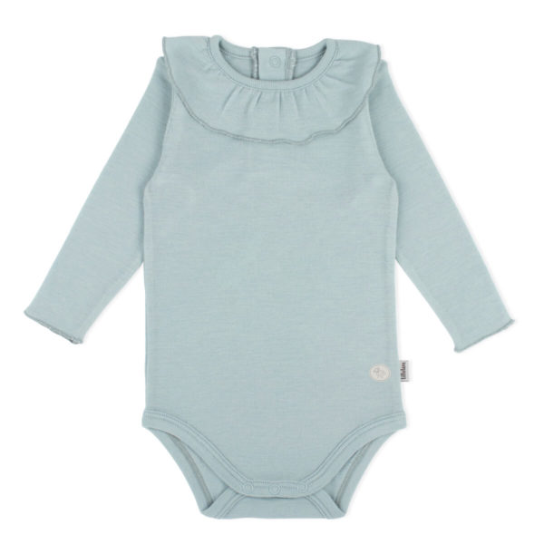 Lillelam_Ullbody krave_sjøgrønn 1 Ullbody rysjekrage - Lillelam Ullbody krave sjøgrønn 1