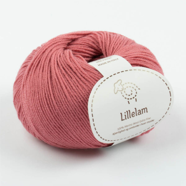 Strikkepakke Alme Romper - Lillelam Merinoull cerise 1