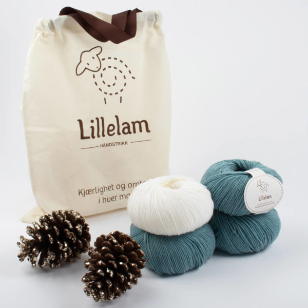 Lillelam_Strikkepakke_sjøgrønn Håndstrikkepakke Baby - Lillelam Strikkepakke sjøgrønn