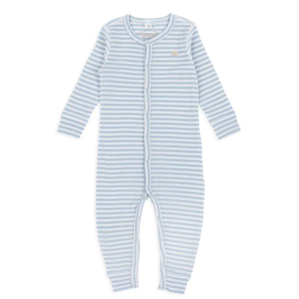 Lillelam_Ullpysj striper lang_lyseblå Ullpysj striper - Lillelam Ullpysj striper lang lyseblå