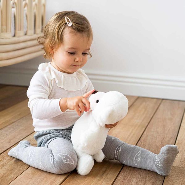 Ullstrømpebukse Lammi - Lillelam Lammi bamse hvit