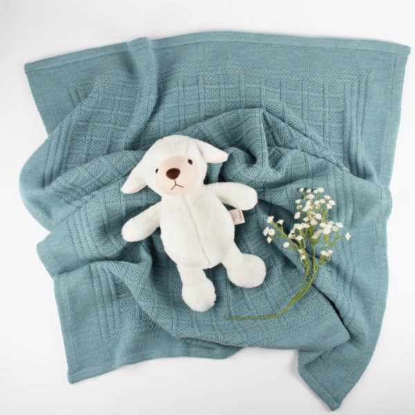 Strikkepakke Classic pledd - Lillelam handstrikk Pledd sjogronn 5