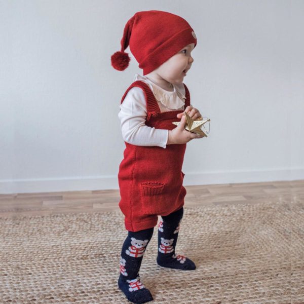 Romper m/lommer - Lillelam Romper jul med lomer rod2