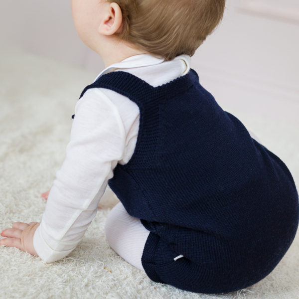 Romper m/lommer - Lillelam Romper knapper marine 2