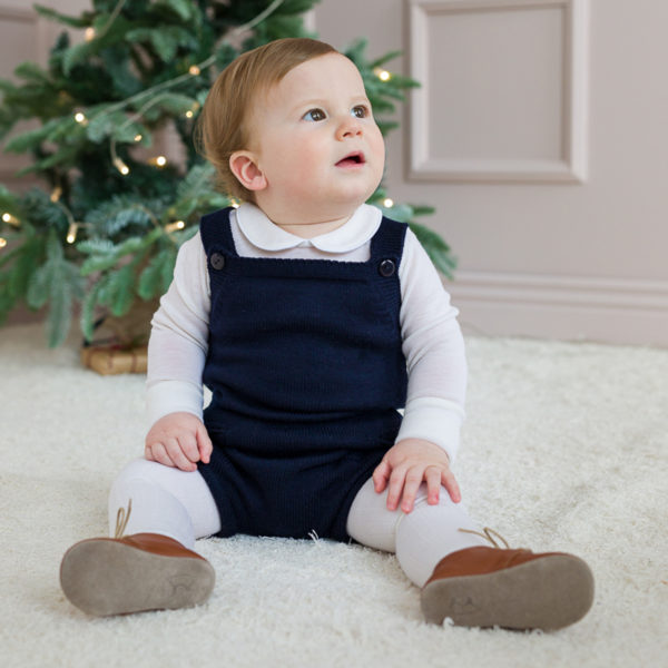 Romper m/lommer - Lillelam Romper knapper marine