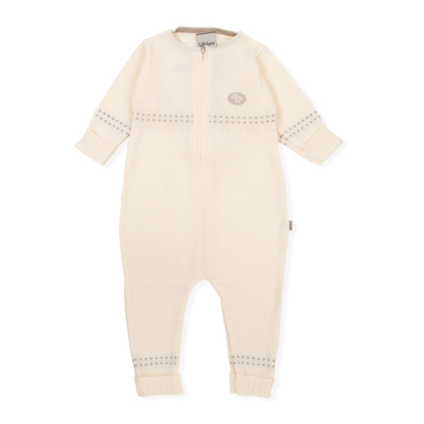 Tynn ulldress til baby med glidelås