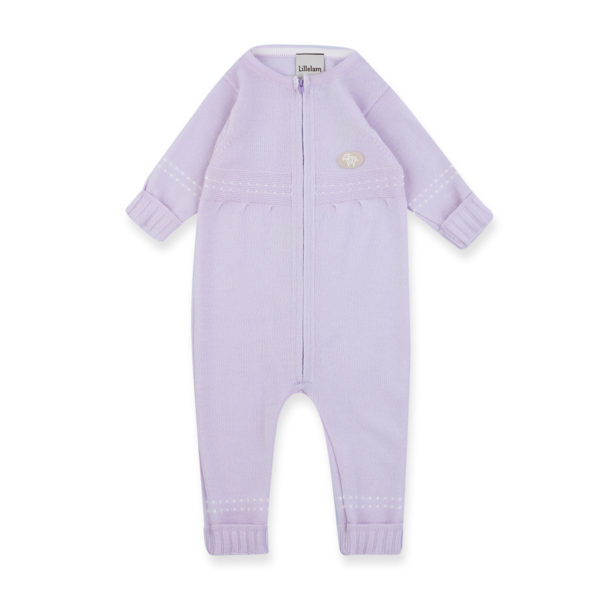 Tynn ulldress til baby med glidelås