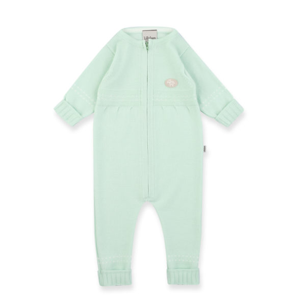 Tynn ulldress til baby med glidelås