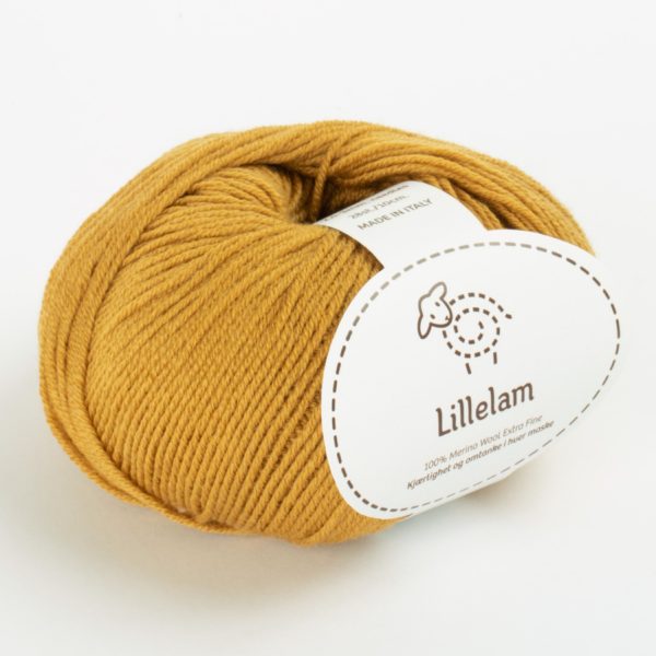 Strikkepakke Alme Romper - Lillelam Merinoull oker