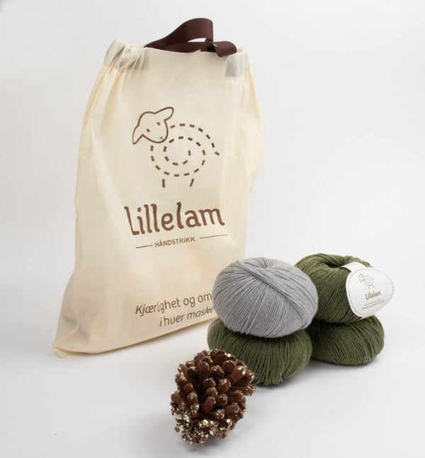 Strikkepakke Classic bukse - Lillelam Strikkepakke oliven