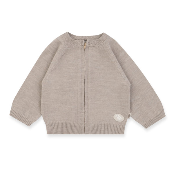 Lillelam_Jakke zip classic_beige - Cardigan zip classic_beige 1 ulljakke classic