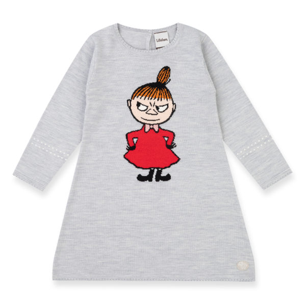 Lillelam_Kjole Lille My_mellomgrå - Dress Little My_medium grey 1 Kjole Lille My - Lillelam Kjole Lille My mellomgra Dress Little My medium grey 1
