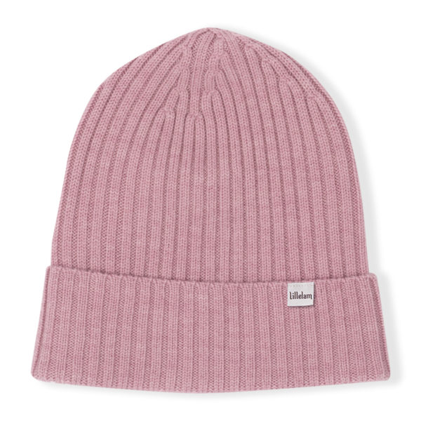Lillelam_Lue ribb_lyng - Hat rib_heather Ulllue til barn
