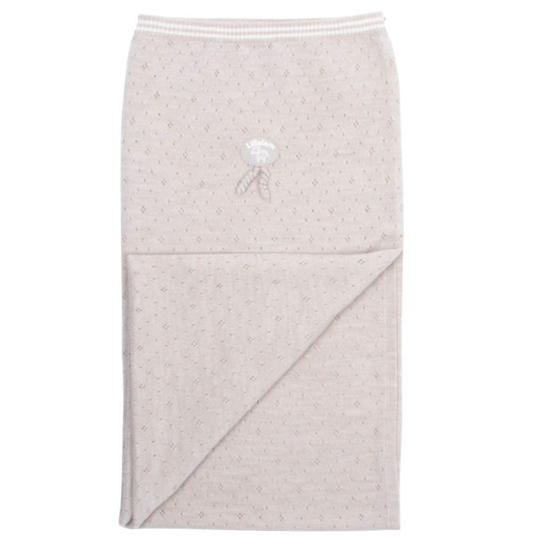 Tynt ullpledd til baby i lys beige