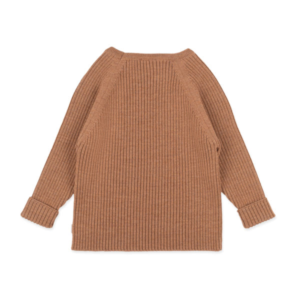 Genser ribb - 0018 jumper golden brown back59