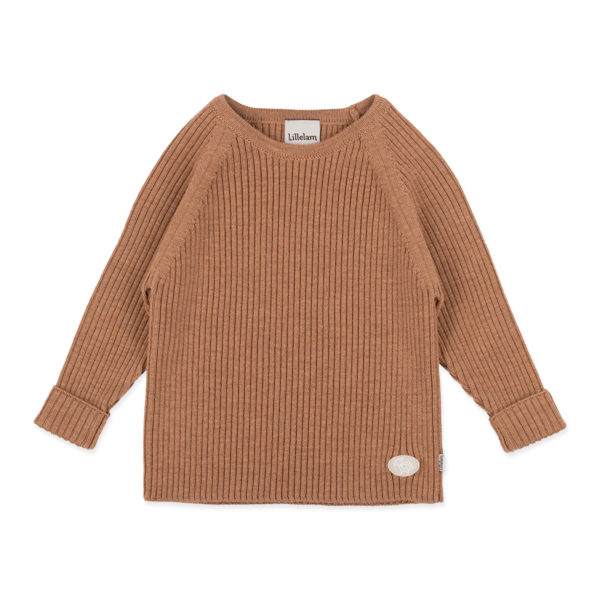 Genser ribb - 0019 jumper golden brown front100
